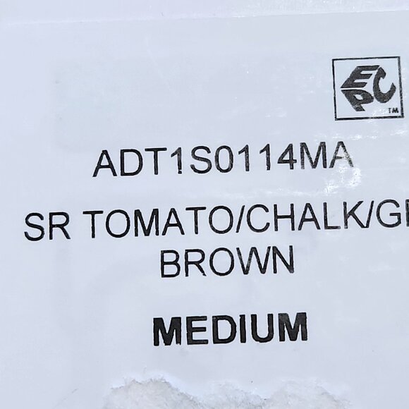 Adyson Parker Colorblock V-Neck Cardigan Tomato Red Golden Brown Cream Sz M - Picture 10 of 15